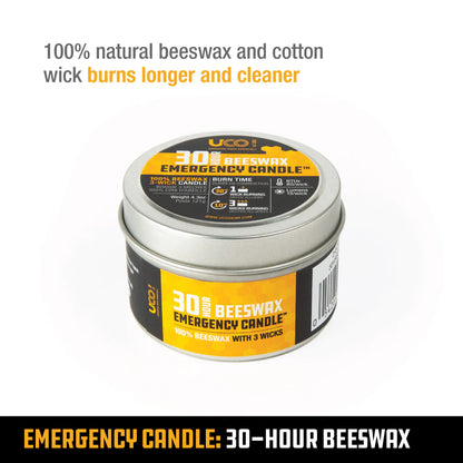 30-Hr Emergency Candle, Beeswax